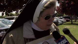 Nun Getting Arrested at Notre Dame Commencement [upl. by Nahc]