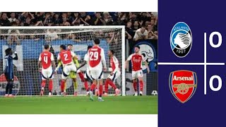 ATALANTA VS ARSENAL HIGHLIGHTS PENALTY SAVE 0  0 CHAMPIONS LEAGUE 20242025 ROUND 1 [upl. by Ecilahs]