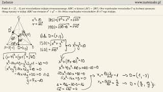 Matura rozszerzona  zadanie 14  geometria analityczna [upl. by Lleihsad]