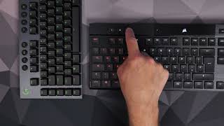 Corsair K100 Air vs Logitech G915 Tactile key sound test [upl. by Ahsiema]