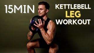 15 MINUTE SINGLE KETTLEBELL LEG WORKOUT  Lower body [upl. by Rramal]