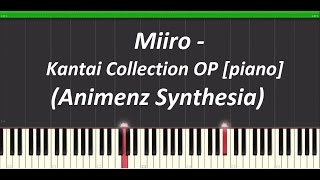 Miiro  Kantai Collection OP piano Animenz Synthesia [upl. by Assetnoc557]