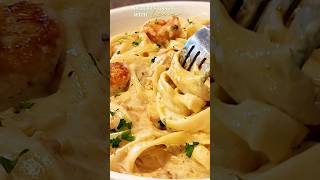 Shrimp Pasta Alfredo with a twist shorts asmr food [upl. by Luelle]