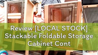 Review LOCAL STOCK Stackable Foldable Storage Cabinet Container Box Wardrobe Cupboard [upl. by Crocker500]