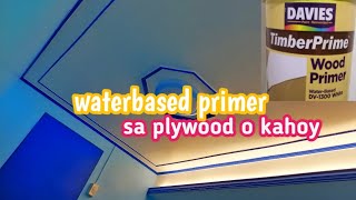 tips sa pagpintura ng interior plywood ceiling gamit ang waterbased wood primer [upl. by Nnaes190]