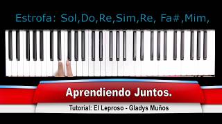 😱🙏 Tutorial El leproso  Gladys Muños🎹🎶 [upl. by Zandra]