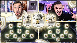 FIFA 22 FULL ICON REAL MADRID VS MANCHESTER CITY SQUAD BUILDER BATTLE 😱😱 [upl. by Rexer]