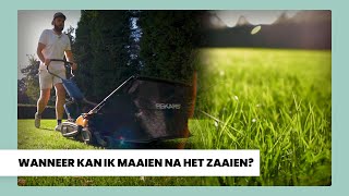 Wanneer Moet Ik het Gras Maaien na Graszaad Zaaien Update na Verticuteren  MOOWY Tips amp Tricks [upl. by Laurentium]