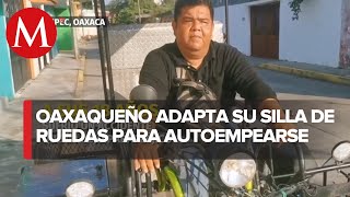 Hombre parapléjico hace motomandados en Oaxaca [upl. by Eidarb677]