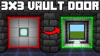 🦅 Minecraft Bedrock 120  DOUBLE SIDED 3x3 VAULT DOOR TUTORIAL [upl. by Pax]