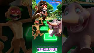 Jungle Beat 🆚 Jungle Beat Exe ⏩ Coffin Dance 🪩 Tiles Hop EDM Rush coffindance tileshop shorts [upl. by Nitsreik10]