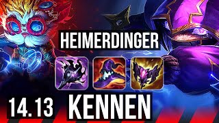 HEIMERDINGER vs KENNEN TOP  7 solo kills 500 games  EUW Master  1413 [upl. by Sukcirdor]