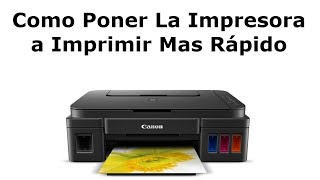 Como Poner La Impresora a Imprimir Mas Rápido [upl. by Yblek976]