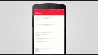 Android Content Placeholder Animation using Facebook Shimmer Demo [upl. by Alrep]