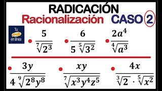 RADICACIÓN 12 Racionalización Caso 02 [upl. by Hijoung]