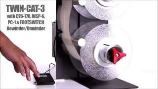 Labelmate TWINCAT3 heavy duty label rewinder by Label Power [upl. by Iblehs]