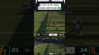 A 4th amp 19 Lockdown Defense💪✅shorts trending collegefootball25 share subscribe easports [upl. by Taima789]