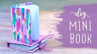 Mini Book Making Tutorial 📚 DIY Mini Hardback Book with Binding [upl. by Noisla]