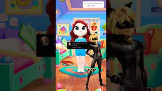 Cat Noir makeover by my Talking Angela mytalkingangela2 cosplay catnoir ladybug shorts [upl. by Rawdin]