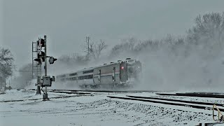 Amtrak Trains Dashing Through the Snow Lake Shore Limited Capitol Limited amp KCS [upl. by Stolzer]