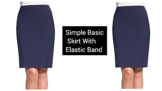 Simple Basic Skirt With Elastic Band [upl. by Hinckley640]