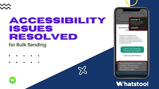 Accessibility Issues Resolved  Accessibility Service is not enabled WhatsTool App  WhatsTool Tech [upl. by Einoj]