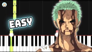 One Piece OST  quotThe Very Very Very Strongestquot  EASY Piano Tutorial amp Sheet Music [upl. by Om]