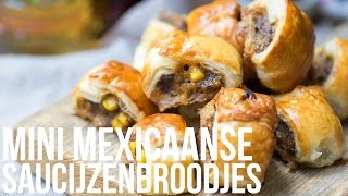 RECEPT Mini Mexicaanse Saucijzenbroodjes  OhMyFoodness [upl. by Urania]