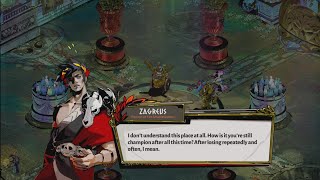 Zagreus doesnt understand how Theseus is still champion after beating him so many times  Hades [upl. by Sheedy302]