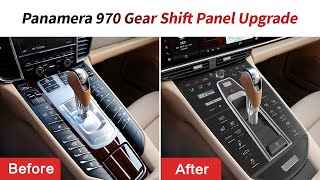 ZF5052 Installation Guide Gear Shift Control Saddle Panel Upgrade for 2010 to 2016 Panamera 970 [upl. by Inalak798]