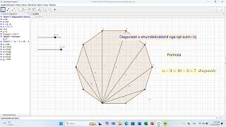 52 GeoGebra Diagonalet e shumëkëndëshit nga një kulm i tij [upl. by Ablasor230]