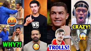 WHY Puneet Superstar got BEATEN by Influencer 😱 Dhruv Rathee Vs Flying Beast Ronaldo MrBeast [upl. by Nayt193]