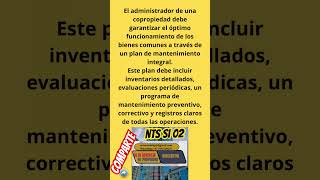 NTS SI 02 MANTENIMIENTOS A CARGO DE LA ADMINISTRACIÓN DE LA COPROPIEDAD [upl. by Elolcin]