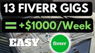 13 Best Fiverr Gigs Selling Like CRAZY In 2024  Make Money Online [upl. by Hamlen]