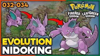 Pokemon Fire Red amp Leaf Green  How To Evolve Nidoran ♂ into Nidorino and Nidoking  Kanto Pokedex [upl. by Reivaxe]