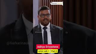 UPSC Topper Interview 2024  Aditya Srivastava Rank 1 Interview Part3 [upl. by Akahs]