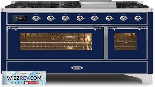 Majestic II Series 48quot Dual Fuel Range w 8 Burners ChromeMidnight Blue Review [upl. by Olney544]