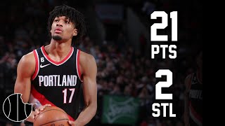 Shaedon Sharpe Highlights  Nets vs Trail Blazers  7th Jan 2024 [upl. by Pros247]