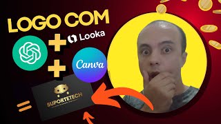 Como Montar uma Logo Profissional com IA  ChatGPT  Looka e Canva [upl. by Bart]