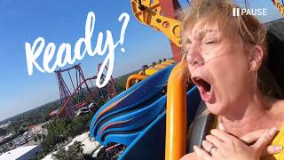 North America’s tallest freestanding drop tower  Falcons Fury at Busch Gardens [upl. by Rior]