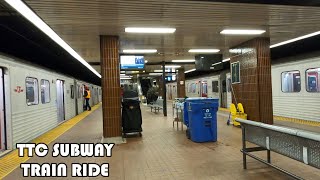 TTC Subway Train Ride From Kipling To Kennedy Station  BloorDanforth Line 2 [upl. by Ahtibbat]