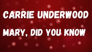 Carrie Underwood  Mary Did You Know Instrumental [upl. by Nahraf]