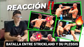 REACCIÓN a SEAN STRICKLAND vs DRICUS DU PLESSIS💥 ¿a quién vi ganando🤔 [upl. by Coit]