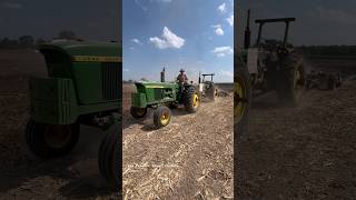 JOHN DEERE 4020 Tandem Tractor Plowing bigtractorpower johndere tractor automobile agriculture [upl. by Raybourne]