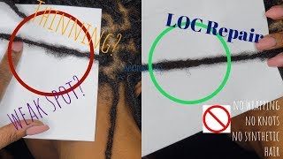 HOW TO LOC REPAIR  NO WRAPPING NO KNOTS amp NO SYNTHETIC HAIR  CYNSATIONAL LOCS [upl. by Eardnaed603]