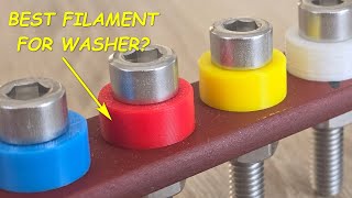 Which filament type is the best for 3D printed screw WASHER [upl. by Eirallih]