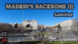 Paseo de la Castellana I  Subtitulado  Madrid Walking Tour  4K UHD  Subtitles  Jan 20 2024 [upl. by Ydnic]