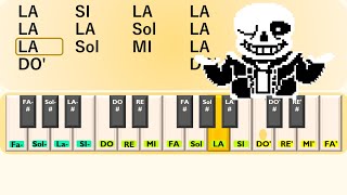 Megalovania Undertale 💀 TUTORIAL LENTO para Piano  Versión Fácil  Notas  Easy Theme [upl. by Ayian]