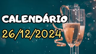 CALENDÁRIO DE 26 DE DEZEMBRO DE 2024 ALUNONOTADEZ10 ensinofundamental [upl. by Lletnuahs]