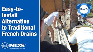 How to Install the EZ Drain™ French Drain  NDS Yard Drainage Systems [upl. by Zinck]